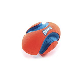 Chuckit! FUMBLE FETCH Football Shaped Durable Canvas Rubber Dog Toy 7-in SMALL