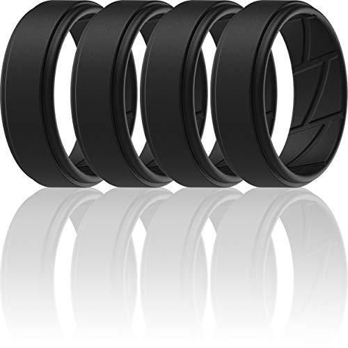 ThunderFit レディース 薄手 重ねられるシリコンリング 結婚指輪