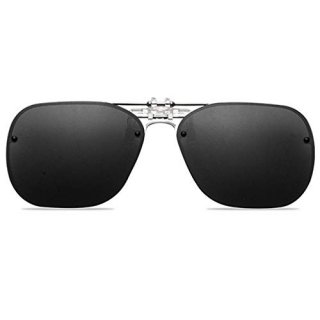Polarized Clip on Sunglasses Over Prescription/Reading Glasses for Men Women Fli