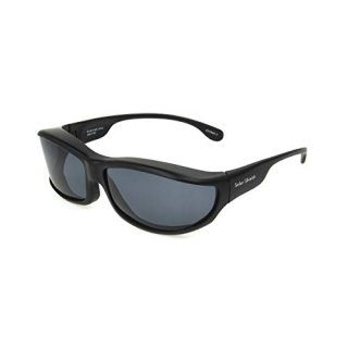 Dioptics Women's Solar Shield-Zion Polarized Panorama Fits Over Sunglasses Black