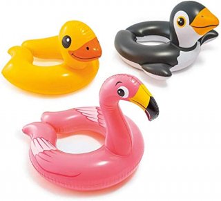 3 Pack - Intex 59220EP - Animal Head Split Ring Pool Floats Bundle Includes Frog