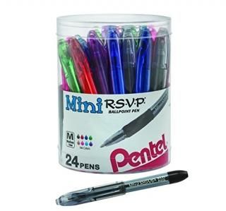 Pentel r.s.v.p. Miniܡڥ 1?mm  Assorted 24?/ Pack