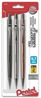 Pentel Of America P207MBP3M Sharp Mechanical Drafting Pencil&#44; Assorted Barre