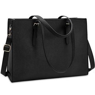 Laptop Bag for Women Waterproof Lightweight Leather 15.6 Inch Computer Tote Bag 