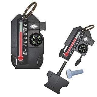 Sun Company Outsider - 4-in-1 Survival Multi-Tool  Compass Thermometer Whistle a