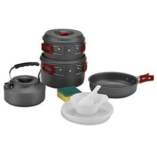 Bulin 13/3 Pcs Camping Cookware Mess Kit Nonstick Backpacking Cooking Set Outdoo