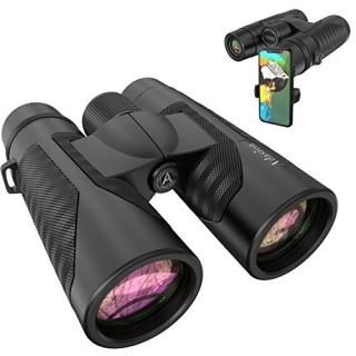 12x42 Binoculars for Adults with Universal Phone Adapter - Super Bright and Larg