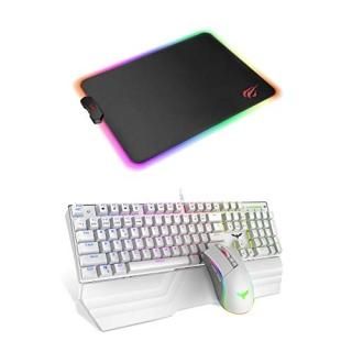 Havit RGB Gaming Mouse Pad & Mechanical Keyboard and Mouse Combo