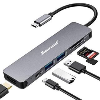 USB C Hub Hiearcool MacBook Pro Adapter USB C Dongle 7 in 1 USB C to HDMI Multip