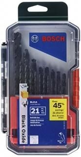 Bosch 21 Piece Black Oxide Metal Drill Bit Set BL21A