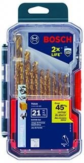Bosch TI21A Titanium-Coated Metal Drill Bit Set 21 Piece
