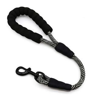 Mycicy Short Dog Leash- 18 Inch Rope Traffic Leash with Padded Handle- 1/2 Stro