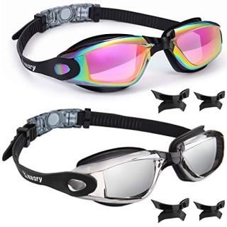 Keary Swim Goggles Pack of 2 Anti-Fog Swimming Goggles for Adults Women Men Yout