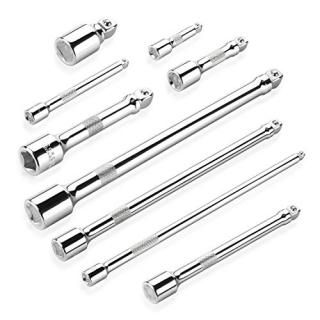 Neiko 00249A Wobble Extension Bar Set 9 Piece Combination  1/4-Inch 3/8-Inch 1/2