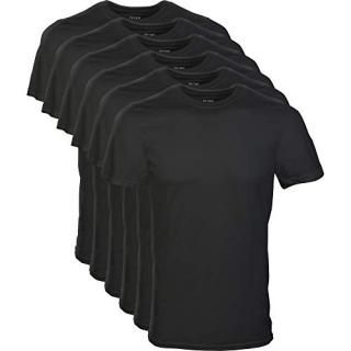 Gildan Men's Crew T-Shirts Multipack Black 6-Pack X-Large