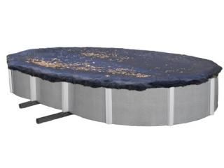 Blue Wave BWC544 21-ft x 41-ft Oval Leaf Net Above Ground Pool CoverBlack