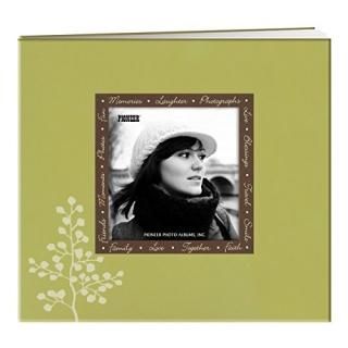 Pioneer Photo Albums 20 Page Designer Printed Raised Frame Leaves Cover Scrapboo