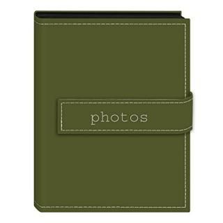 Pioneer Photo Albums 36-Pocket 10cm by 15cm EmbroideredPhotos Strap Sewn Leather