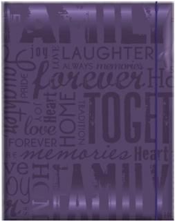 Embossed Gloss Expressions Photo Album 4.75X6.5 100 Pocket-Family - Deep Purple 