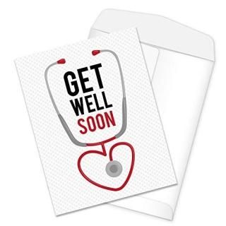 Huge Illustrated Get Well Card / 8.5 x 11 Large Greeting Card/Modern Extra Large