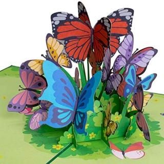 Paper Love Butterflies Pop Up Card 3D Popup Greeting Cards for Mothers Day Sprin
