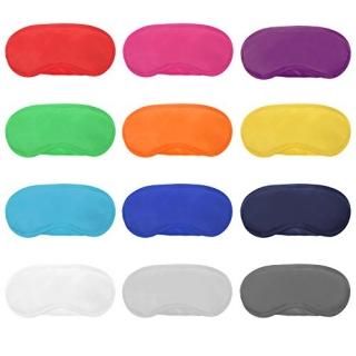 Hicarer 12 Pieces Multicolor Eye Mask Cover Lightweight Blindfold Sleep Mask wit