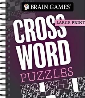 Brain Games - Large Print Crossword Puzzles Dark Gray Brain Games Large Print