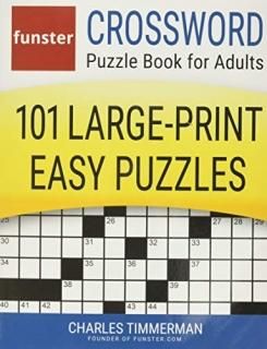 Funster Crossword Puzzle Book for Adults 101 Large-Print Easy Puzzles