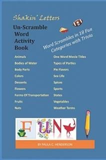 Shakin' Letters Un-Scramble Word Activity Book Word Scrambles in 18 Fun Categori