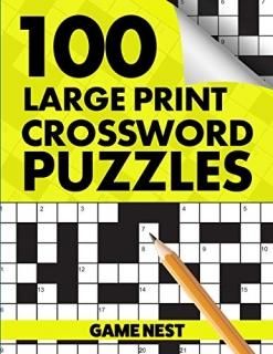 100 Large Print Crossword Puzzles Puzzle Book for Adults