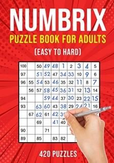 Numbrix Puzzle Books for Adults Numbricks Math Logic Puzzle Book  Easy to Hard  