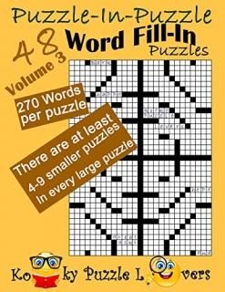 Puzzle-in-puzzle Word Fill-in Over 270 Words Per Puzzle
