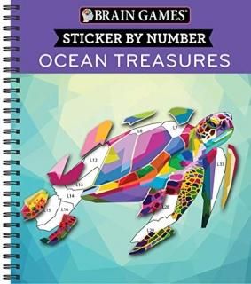 Brain Games - Sticker by Number Ocean Treasures Geometric Stickers