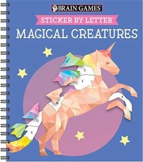 Brain Games - Sticker by Letter Magical Creatures Sticker Puzzles - Kids Activit