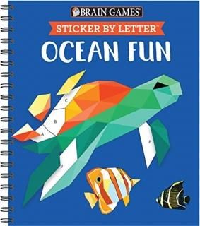 Brain Games - Sticker by Letter Ocean Fun Sticker Puzzles - Kids Activity Book