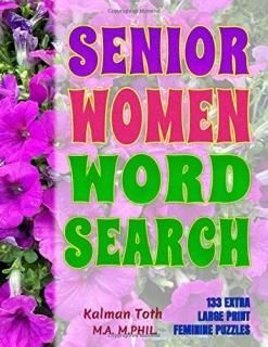Senior Women Word Search 133 Extra Large Print Feminine Puzzles