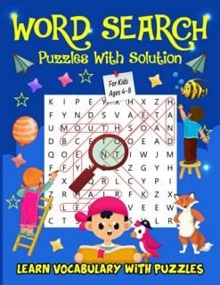 Word Search Puzzles with Solution for Kids ages 4-8 Learn Vocabulary with Puzzle