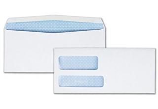 Double Window Security Tinted Invoice & Check Envelope #9 White 500/Box 
