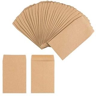200 Packs Self-Adhesive Small Parts Envelopes Kraft Self Sealing Seed Coin Packe
