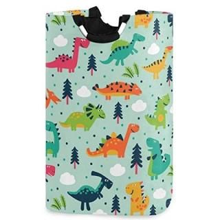 visesunny Collapsible Laundry Basket Dinosaur Cloud Tree Dot Large Laundry Hampe