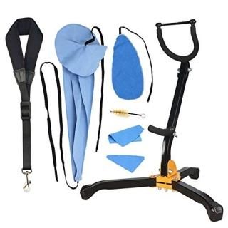 SUNYIN Saxophone Stand Set Saxophone Cleaning Kit Cotton Saxophone Neck Strap Al