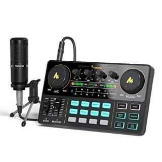 Audio Interface with DJ Mixer and Sound Card Maonocaster Lite Portable ALL-IN-ON