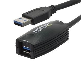 Monoprice Monoprice USB-A to USB-A Female 3.0 Extension Cable - Active Black 15f