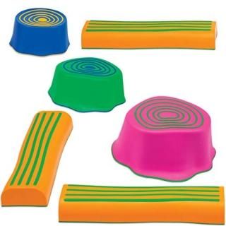 edxeducation Step-a-Trail - 6 Piece Obstacle Course for Kids - Indoor and Outdoo