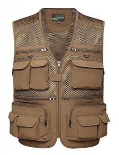 Lentta Mens Summer Outdoor Work Safari Fishing Travel Photo Cargo Vest Multi Poc