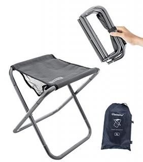 Camping Stool 16in Tall Large Size Folding Stool with Carry Bag Aluminum Alloy B