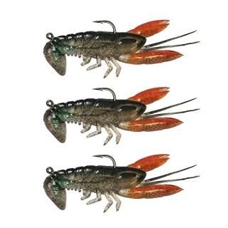 Pack of 3 - Lixada 8cm / 14g Soft Crawfish Bait Shrimp Lobster Claw Artificial L