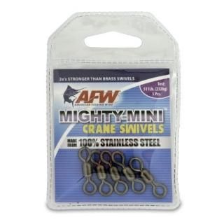 American Fishing Wire Mighty Mini Crane Swivels 100-Percent Stainless Steel Blac