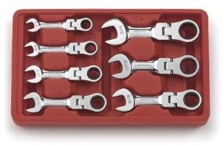 GearWrench 9570 7 Piece SAE Stubby Flex-Head Combination Ratcheting Wrench