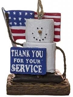 S'Mores Thank You Armed Service Military Christmas/Everyday Ornament